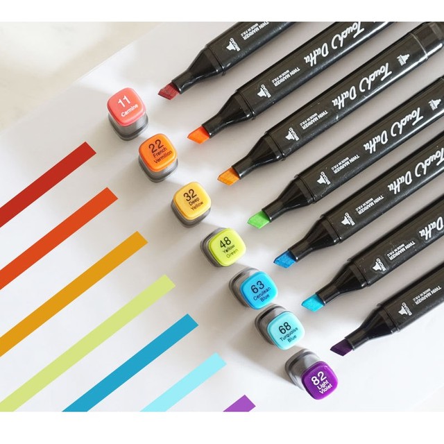 48colors/set Art Marker Pens Good Value Dual Side Alcohol Based